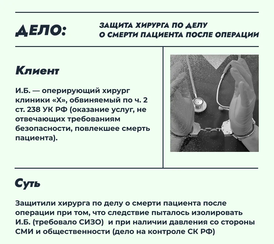 Защита хирурга